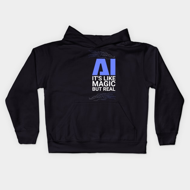 Artificial Intelligence Kids Hoodie by PhoenixDamn